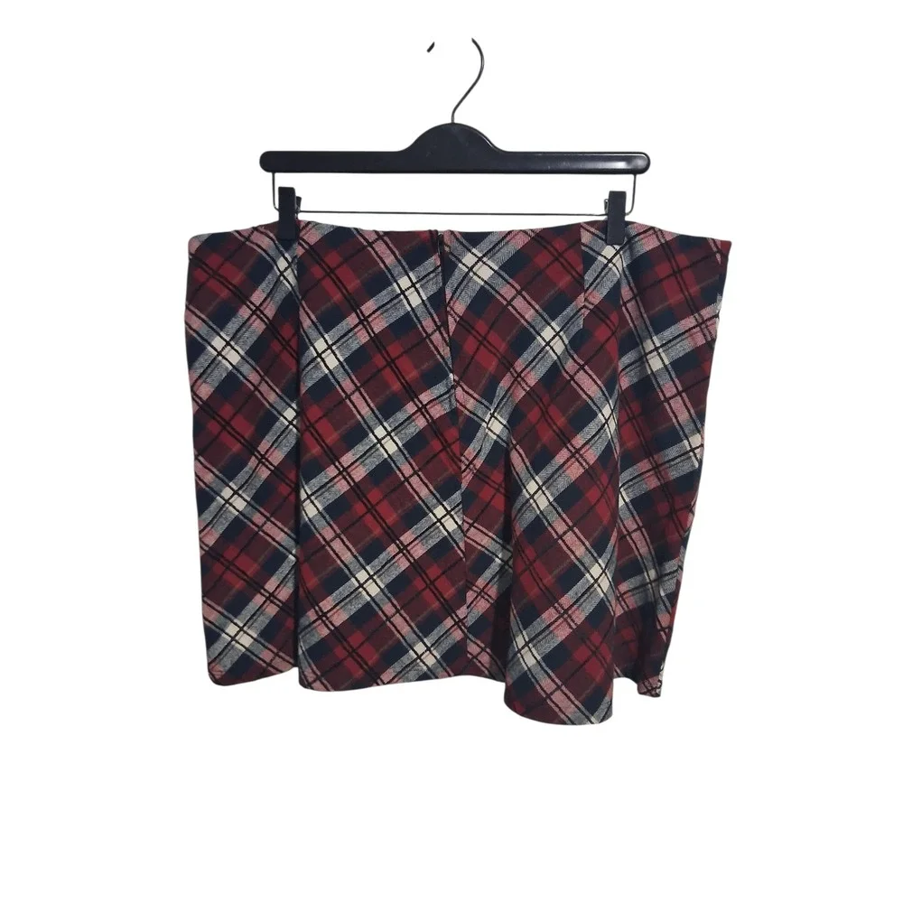 Arula Plaid Academia Varsity Heritage Women's Plus size 3X Flannel Mini Skirt